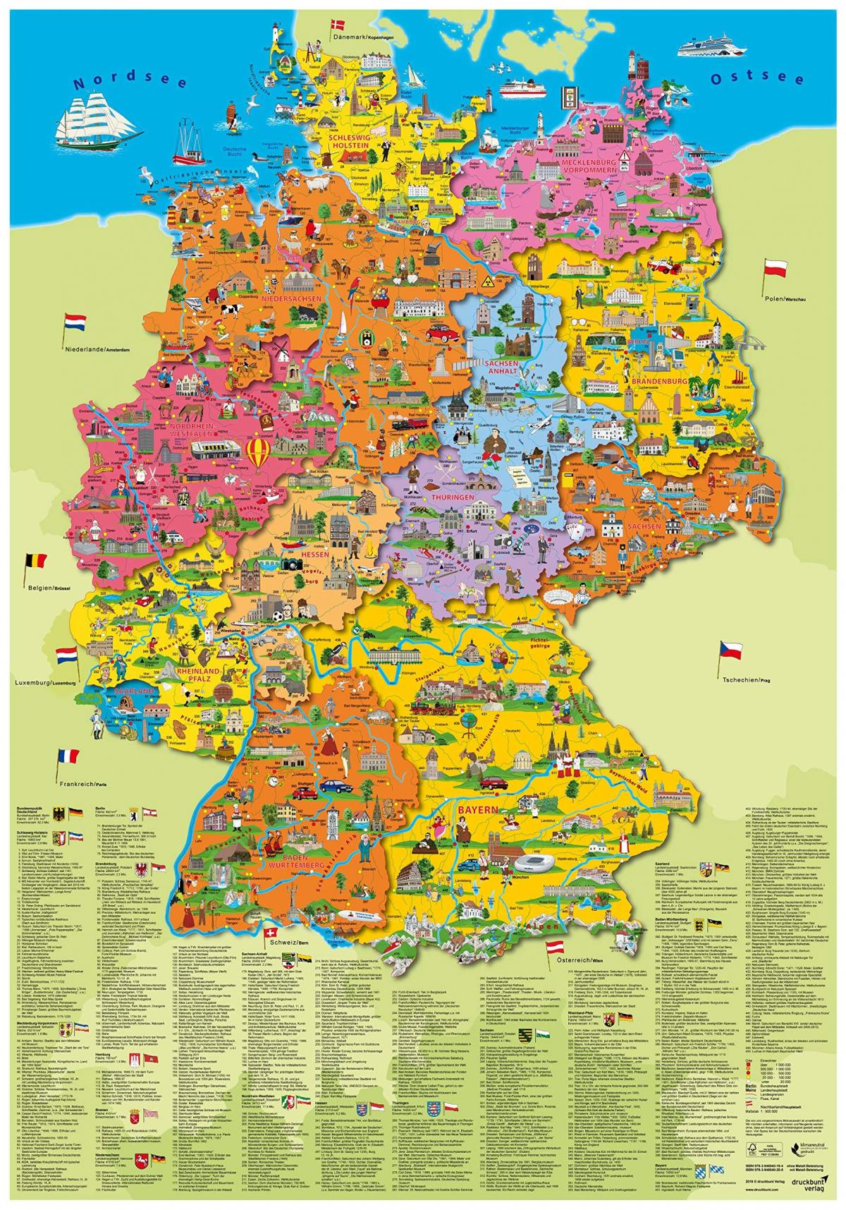koblenz karta Tyskland attraktion karta   Tyskland sevärdheter karta (Västra  koblenz karta