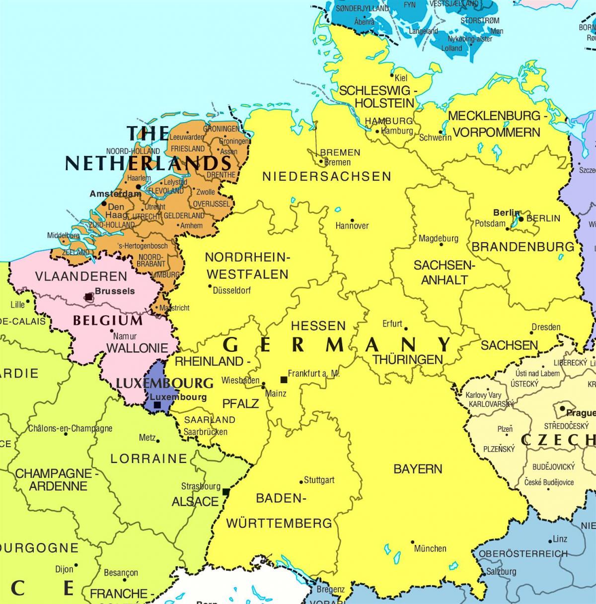 Tyskland karta bilder Karta över Tyskland bilder (Västra Europa - Europa)